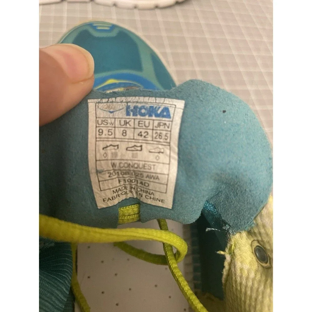 Hoka One One Conquest Women’s 9.5 20108025AWA Blue Green ~ Replacement Insoles ~